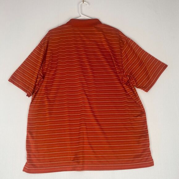 PGA Tour Mens Shirt Polo XL Extra Large‎ Orange Striped Short Sleeve Golf Sports - Picture 13 of 13